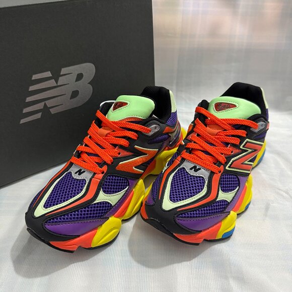 New Balance NB 9060 Prism Purple Mesh Low Top Sneakers - Picture 5 of 6